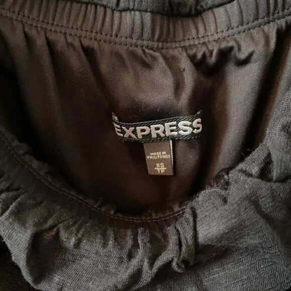 Express Black Strapless Elastic High Low Dress - Picture 4 of 4